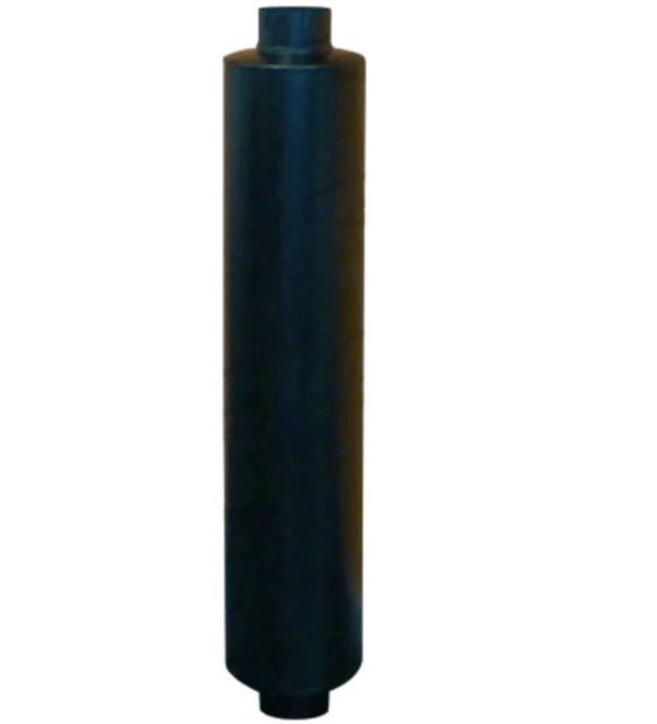 10" Round, 44" Long, ID 5" In/Out, C/C, S/Thru, Glass Packed, Aluminised